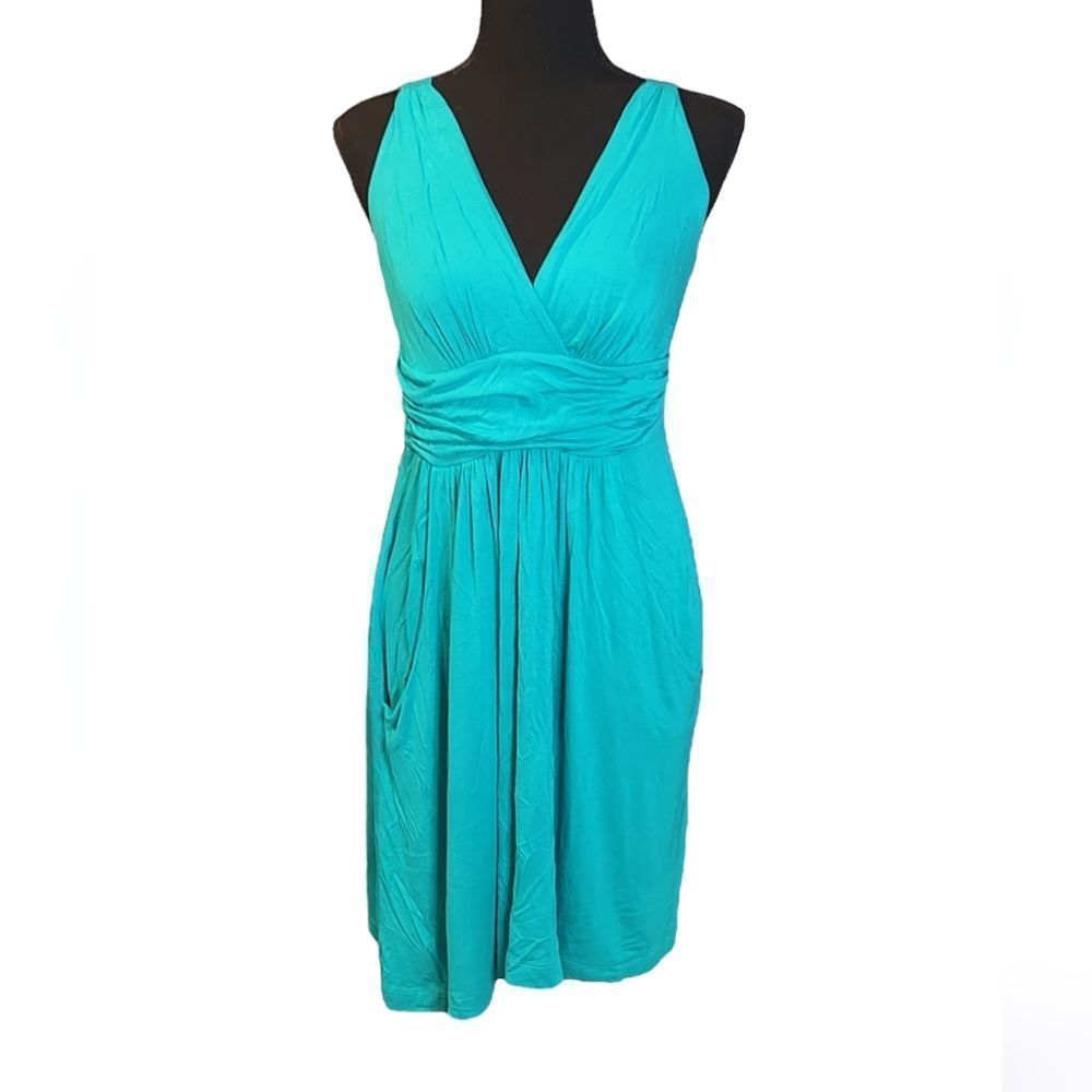 Dotti Teal Mini Dress with Pockets Casual Summer Small